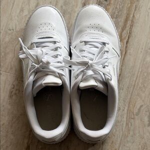 Puma White Low-Top Platform Sneakers